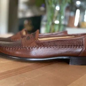Zelli | Shoes | Brown Zelli Mens Italian Loafers Ostrich 5  display picture 2